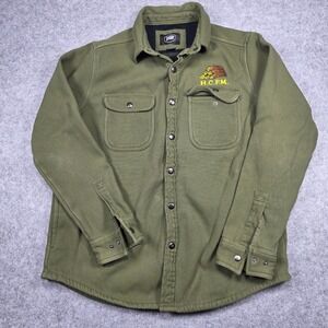 Berkley Jensen Shirt Jacket Men L Green Medium Wash